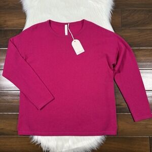 Van Winkle &‎ Co. Women's Size Large Pink 100% Cashmere Thin Knit Sweater Top